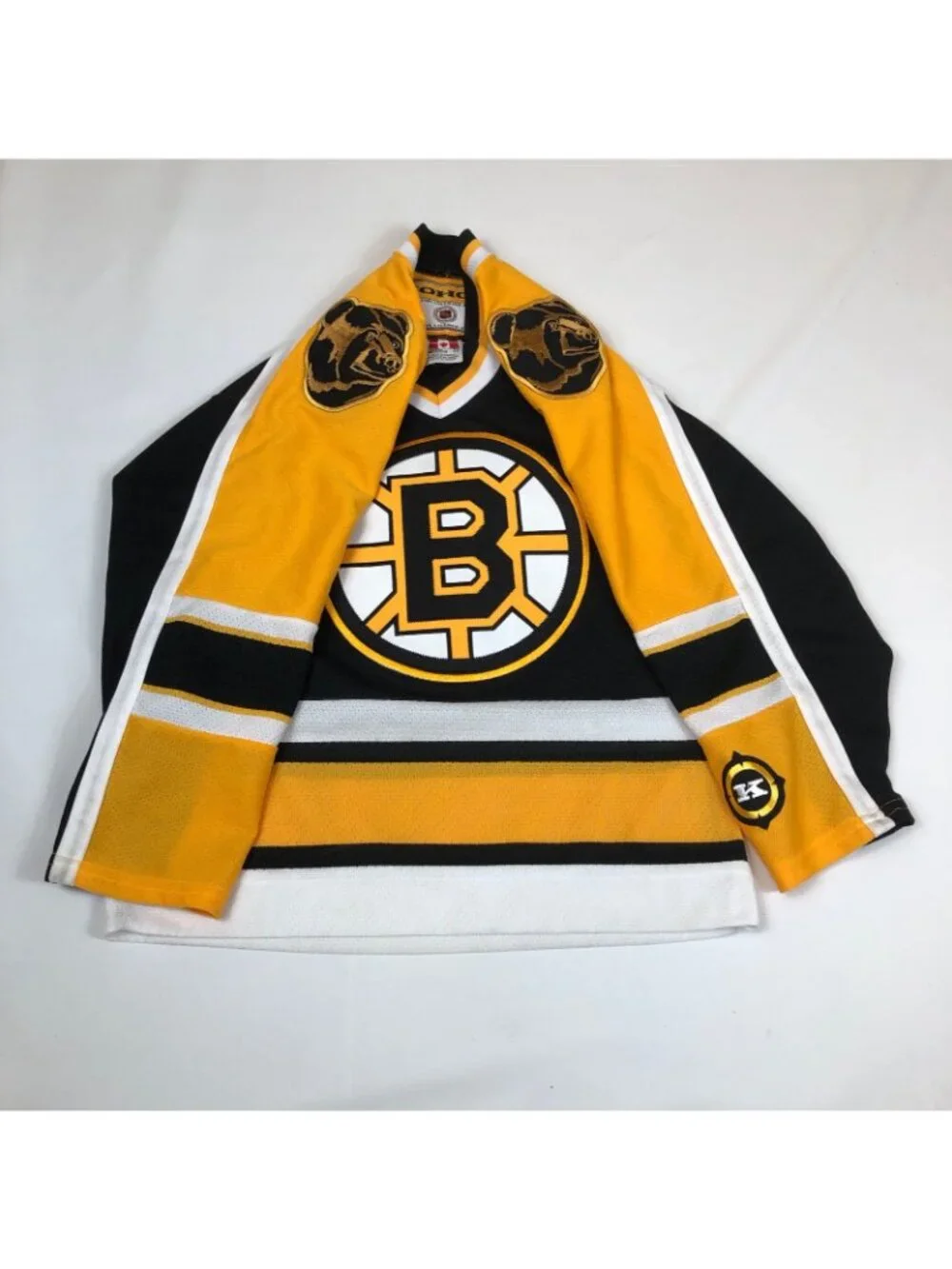Vintage Boston Bruins Youth KOHO Hockey Jersey Kids Size S/M Made in Canada